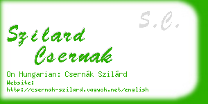 szilard csernak business card